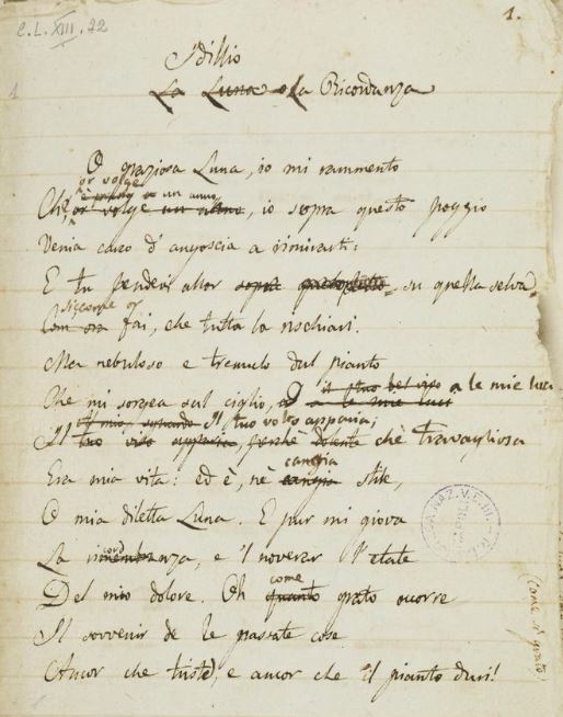 Il manoscritto originale.